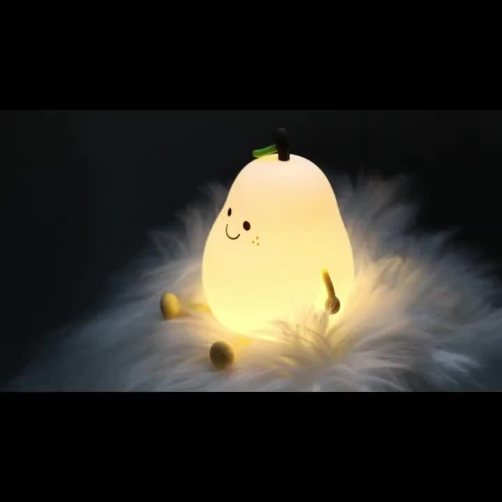Skorter | PearGlow - USB Rechargeable Pear-Shaped LED Desk Lamp with Dimmable Features
