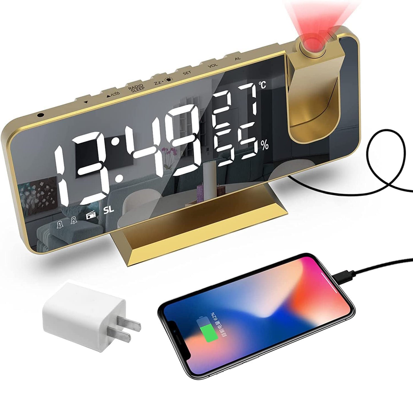 Skorter | Bedroom Projection Digital Alarm Clock