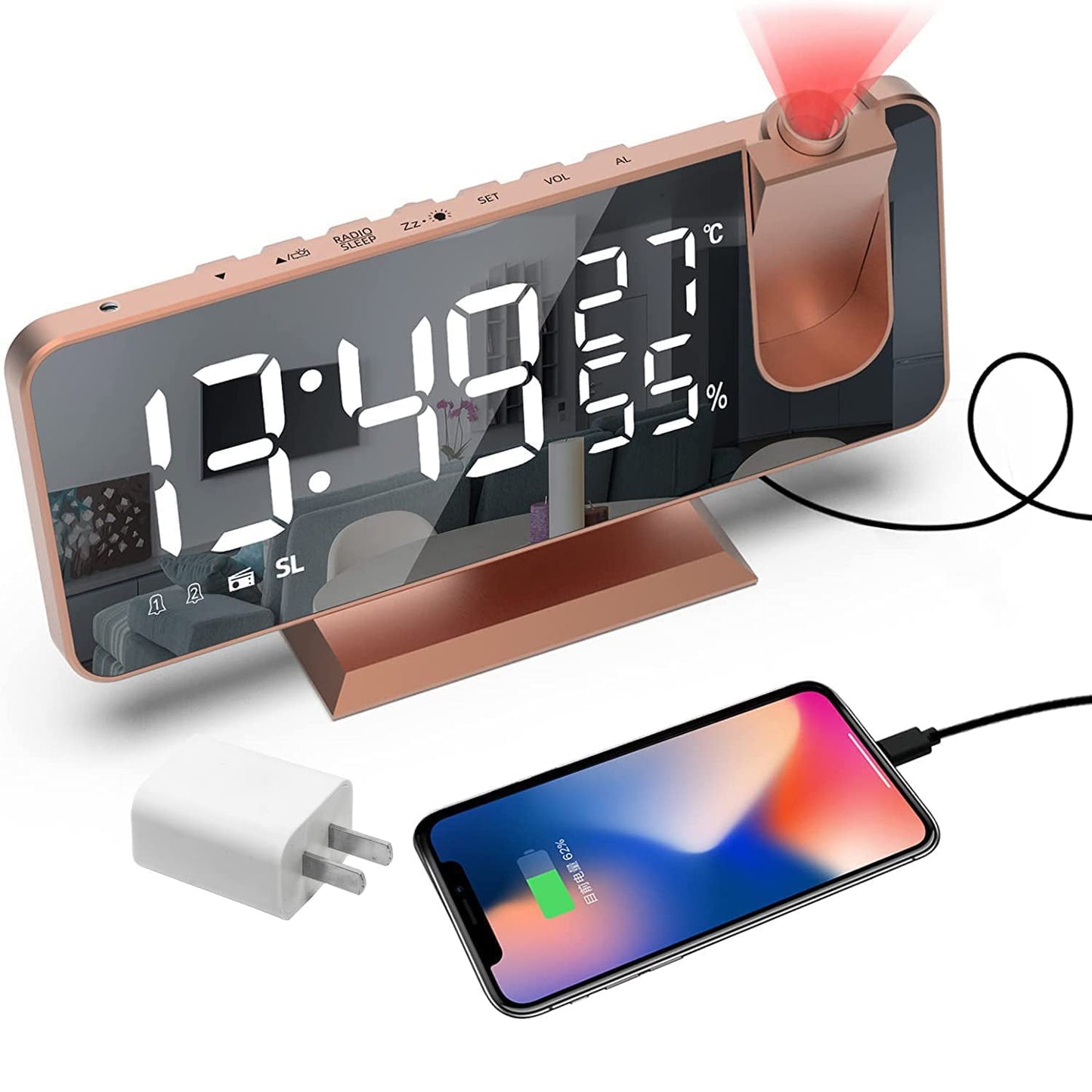 Skorter | Bedroom Projection Digital Alarm Clock