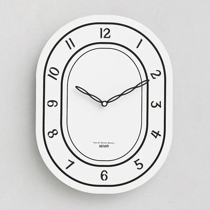 Skorter | Silent Oval Wall Clock with Roman Numerals Design