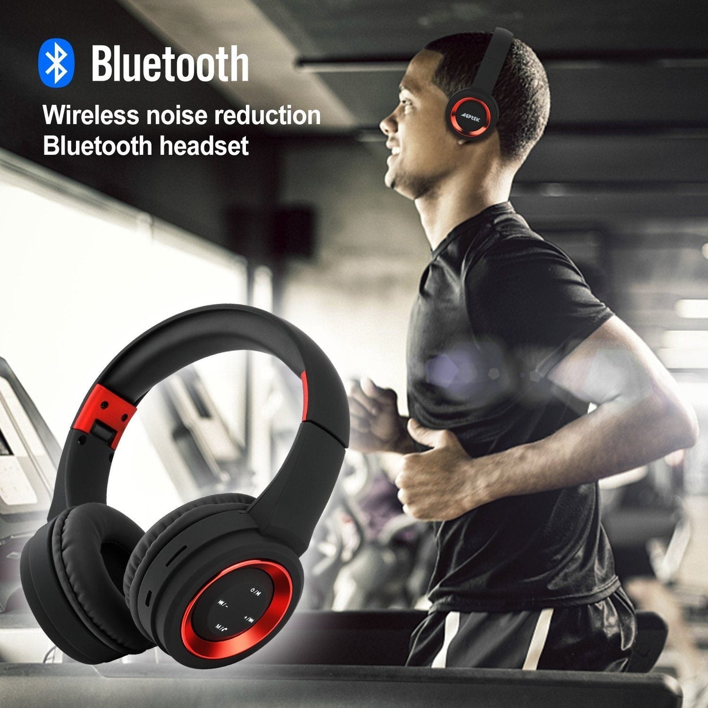 Skorter | Bluetooth Headset Wireless Hi-Fi Stereo Foldable Headphones