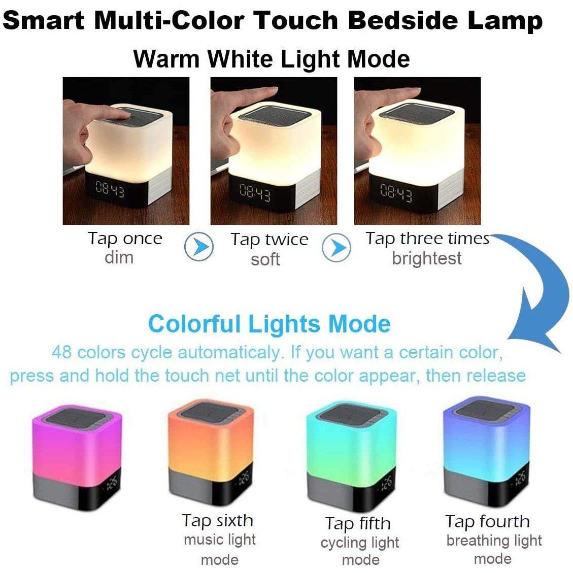 Skorter | Bluetooth Speaker Touch Sensor Nightstand Lamp