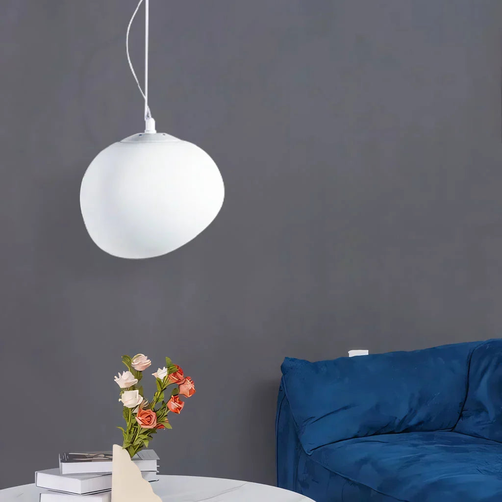 Skorter | pendant lamp in white stone shape for ambiance lighting