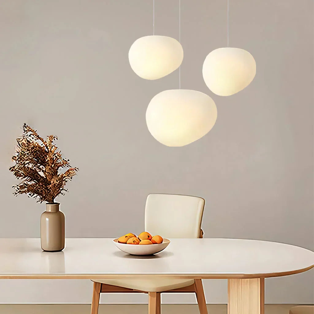 Skorter | pendant lamp in white stone shape for ambiance lighting