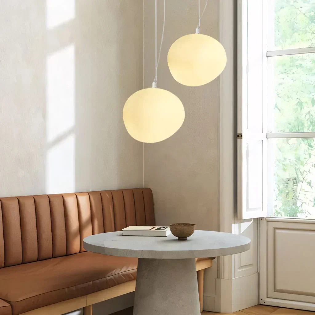 Skorter | pendant lamp in white stone shape for ambiance lighting