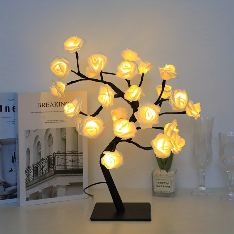 Skorter | RozenLight - LED Flower Table Lamp with USB, Mood Light
