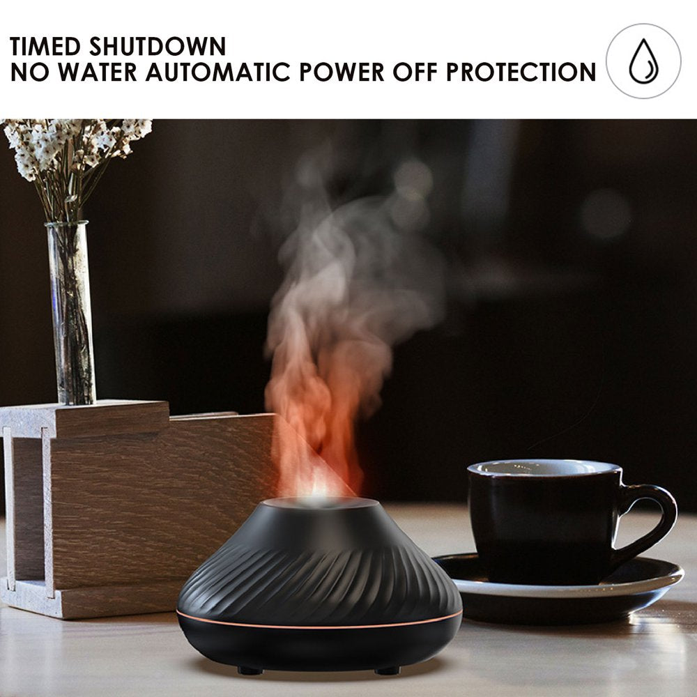 Skorter | Flame Air Purifier - 130ml Essential Oil Flame Air Purifier Humidifier with Fire LED Light with Automatic Off Protection
