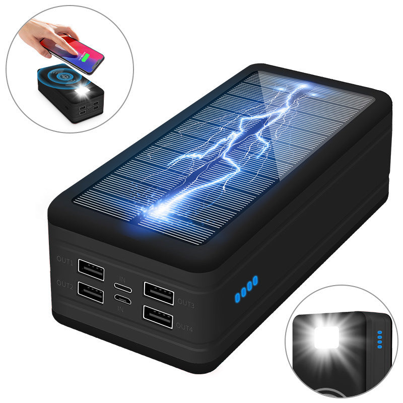 Skorter | Massive 50000 mAh Capacity Wireless Solar Power Bank