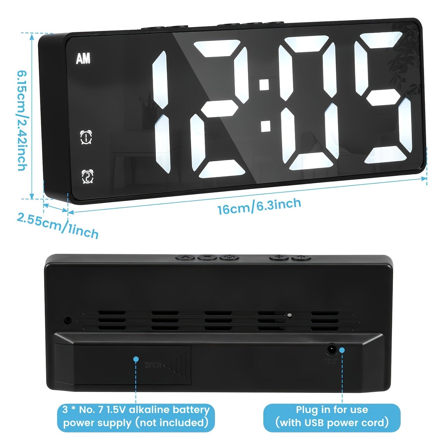 Skorter | DigiGlow - Digital alarm clock with LED screen