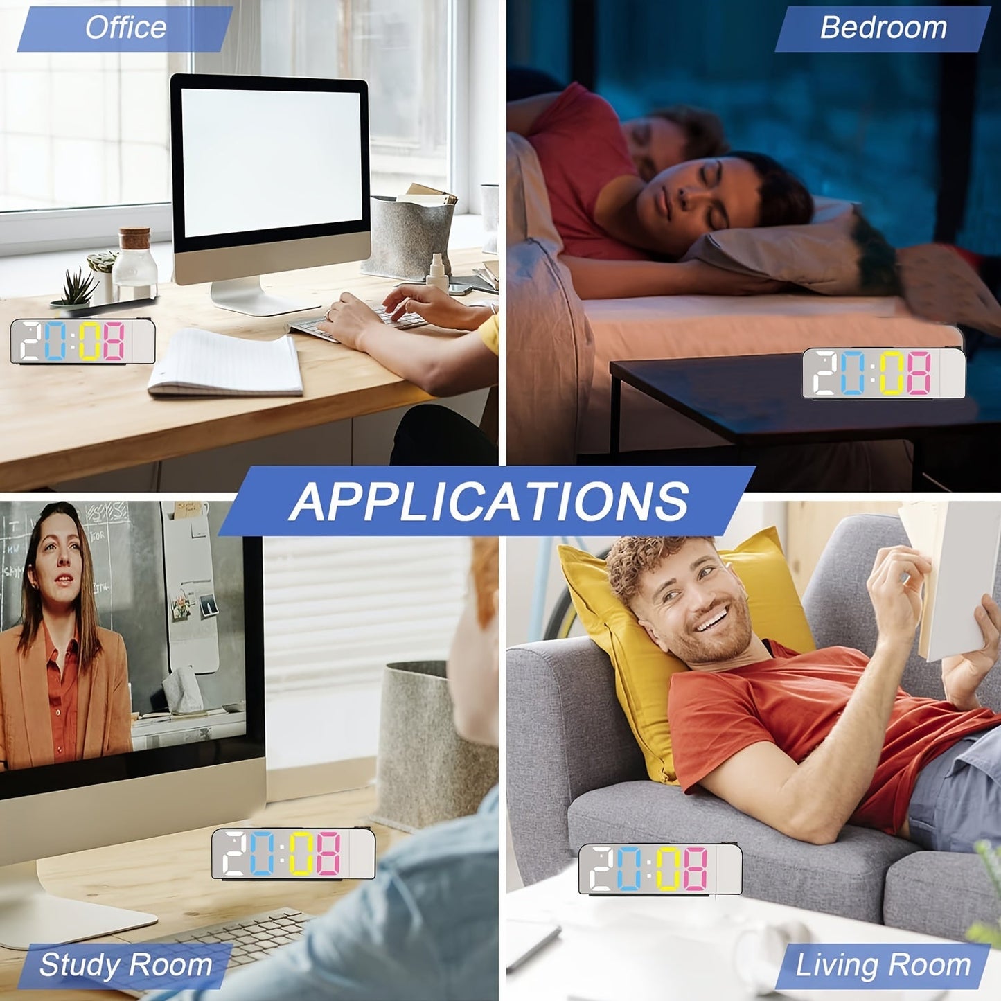 Skorter | ProjectTime - Digital Project Clock with LED and Mirror Screen