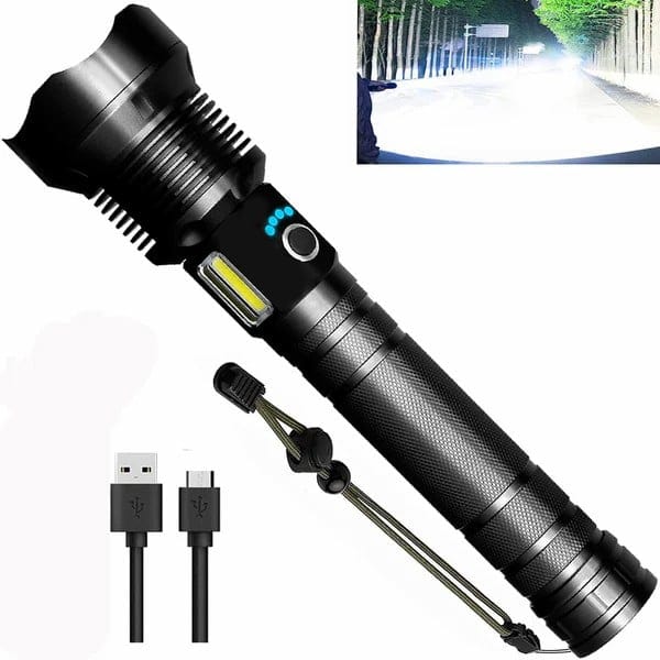 ApexBeam™ LED Rechargeable Tactical Laser Flashlight