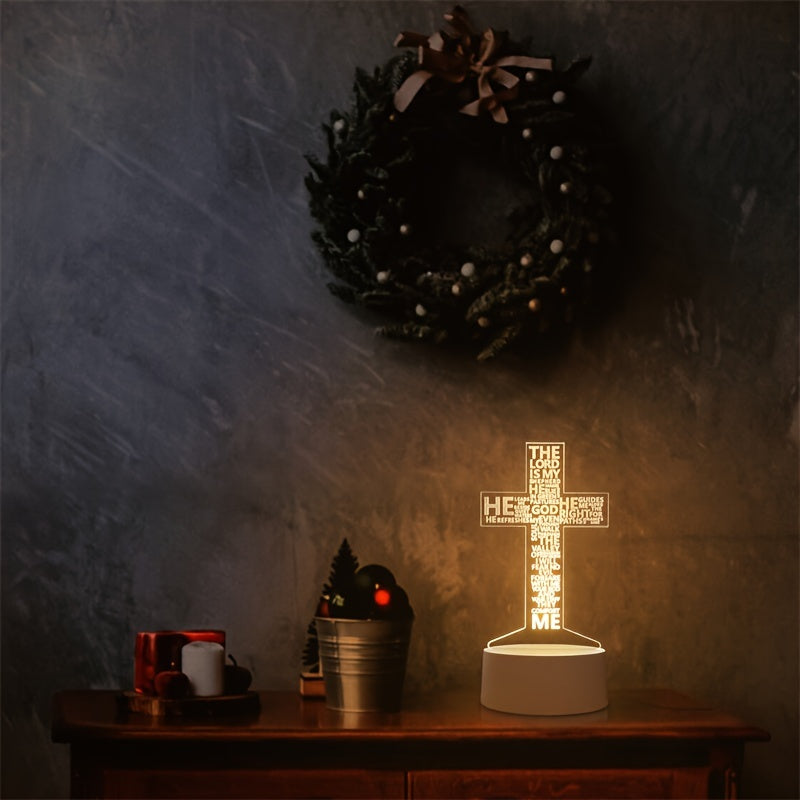 Skorter | CrossLight - 3D LED Night Light Acrylic USB-powered