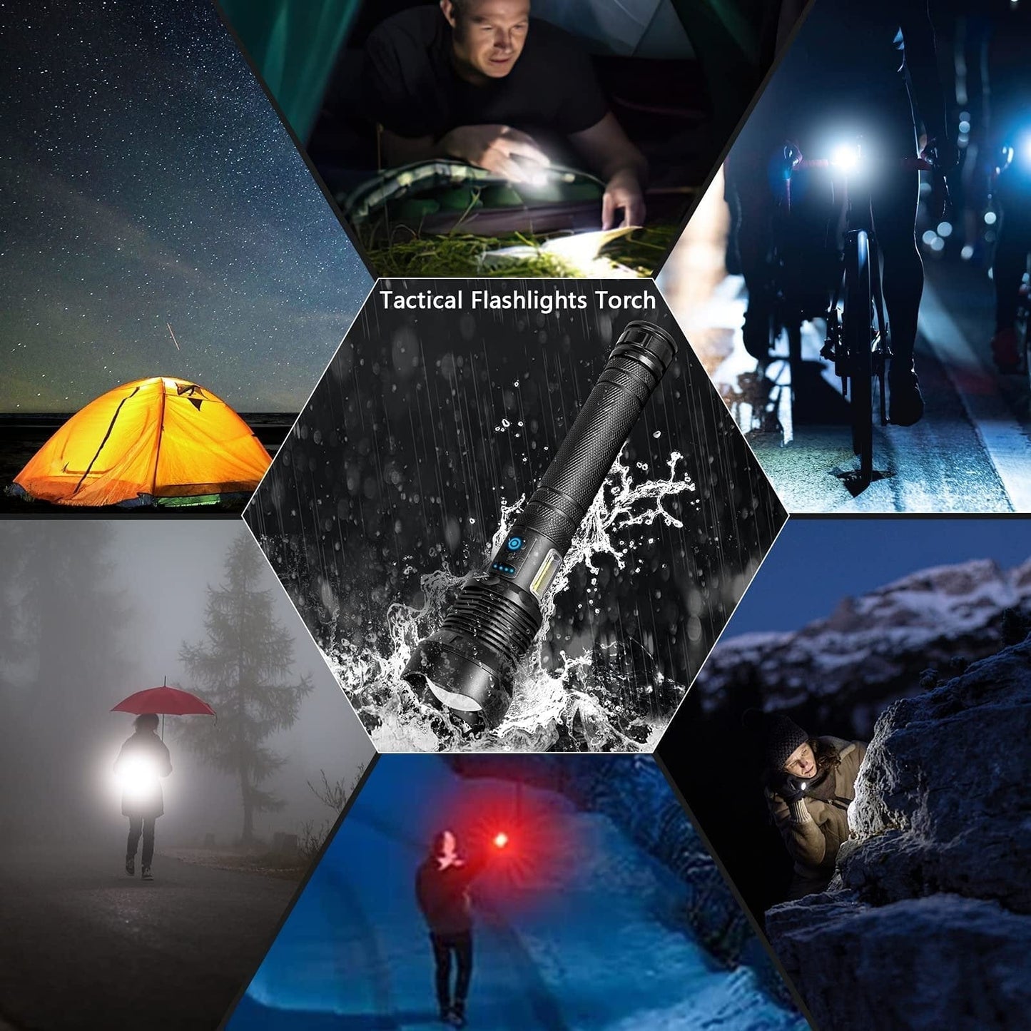 ApexBeam™ LED Rechargeable Tactical Laser Flashlight