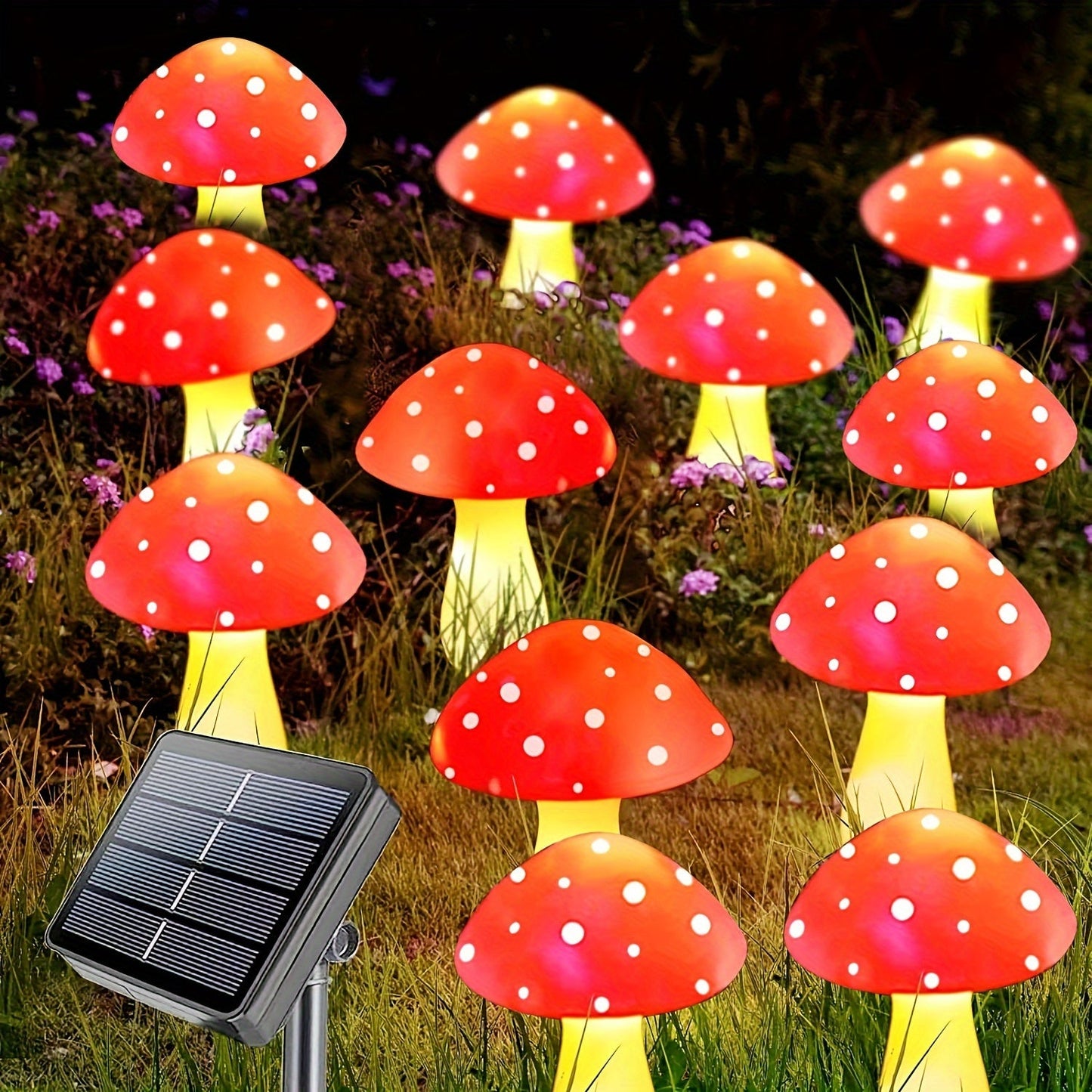 Skorter | SolarGlow - Solar Mushroom Garden Lamps with 8 Modes, Energy-Saving Decorative Outdoor Lighting