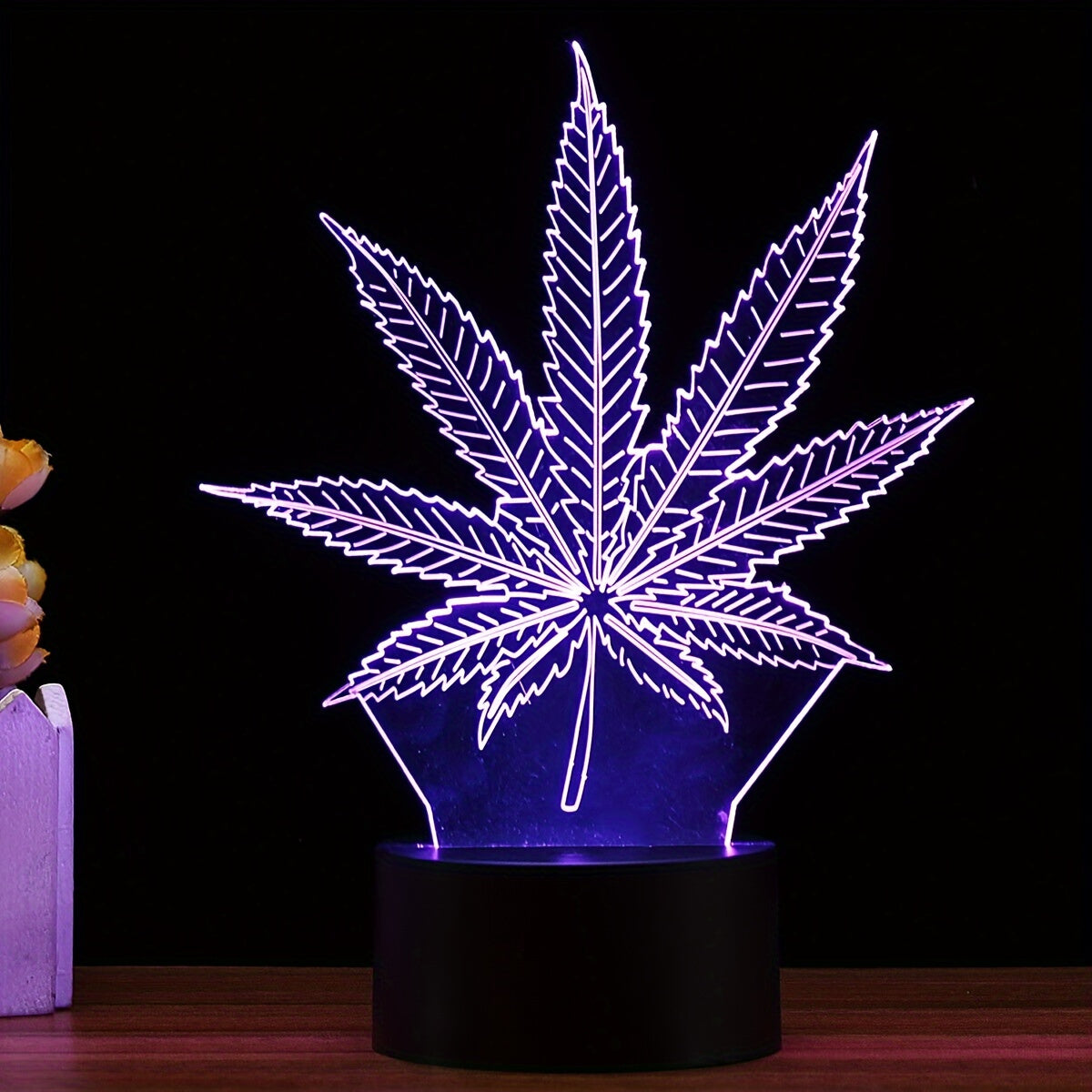 Skorter | Hemp Leaf - 3D Night Lamp Acrylic Table Lamp