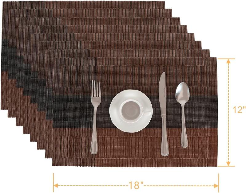 Skorter | 12 PCS Brown Washable Covers, Non-Slip Covers for Kitchen Dining Table