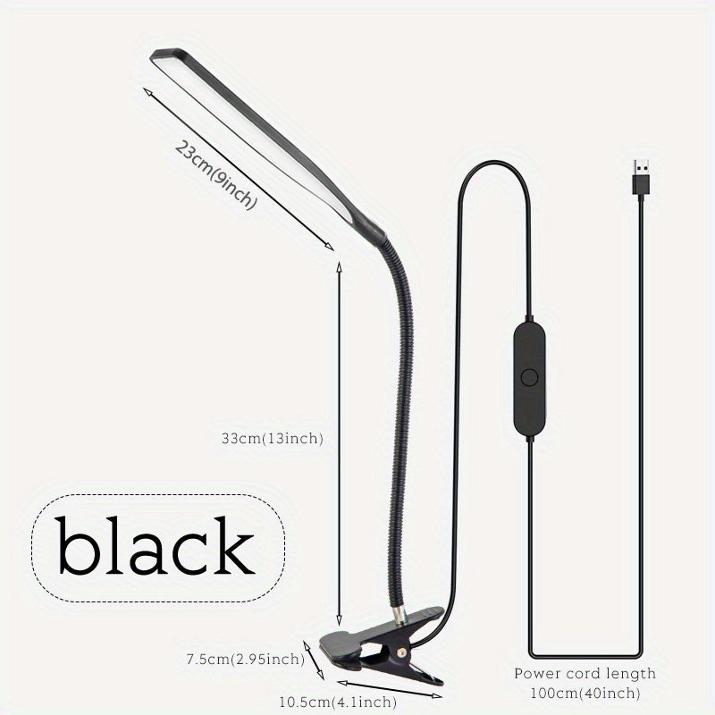 Skorter | FlexiGlow - LED Desk Lamp with Swan Neck and Clip