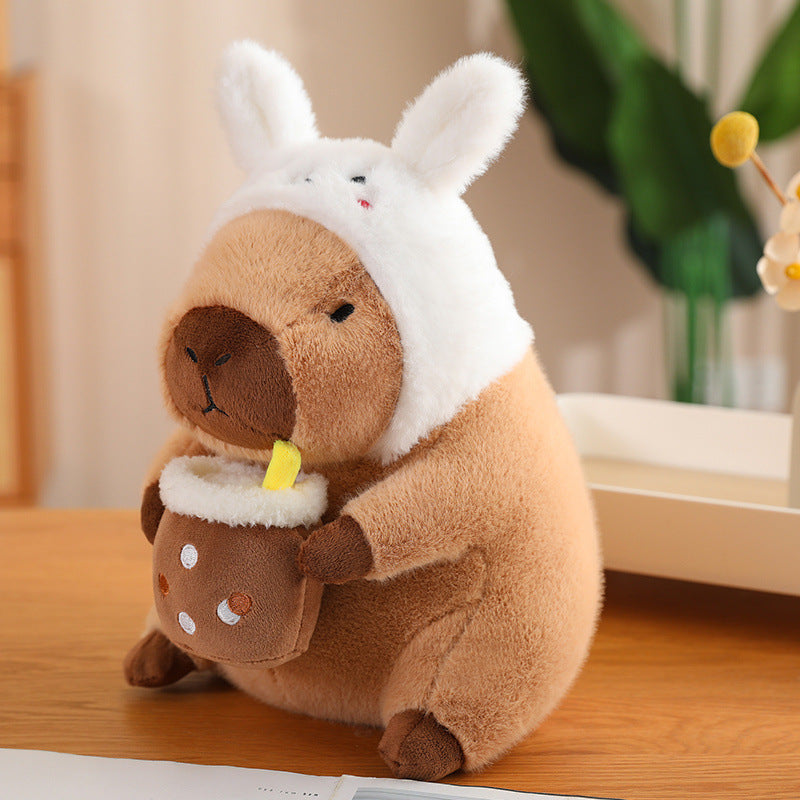 Skorter | CuddleCapy Cuddle Doll Plush | Capybara & Rabbit Design | Soft Cuddle Toy in Various Styles & Sizes