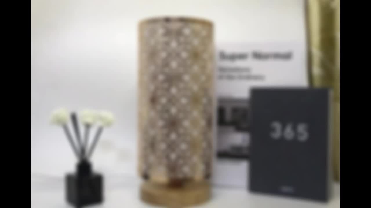 Skorter | LumiPattern - Modern USB-powered Table Lamp, Adjustable Brightness, Metal Frame and Plasticized Shade