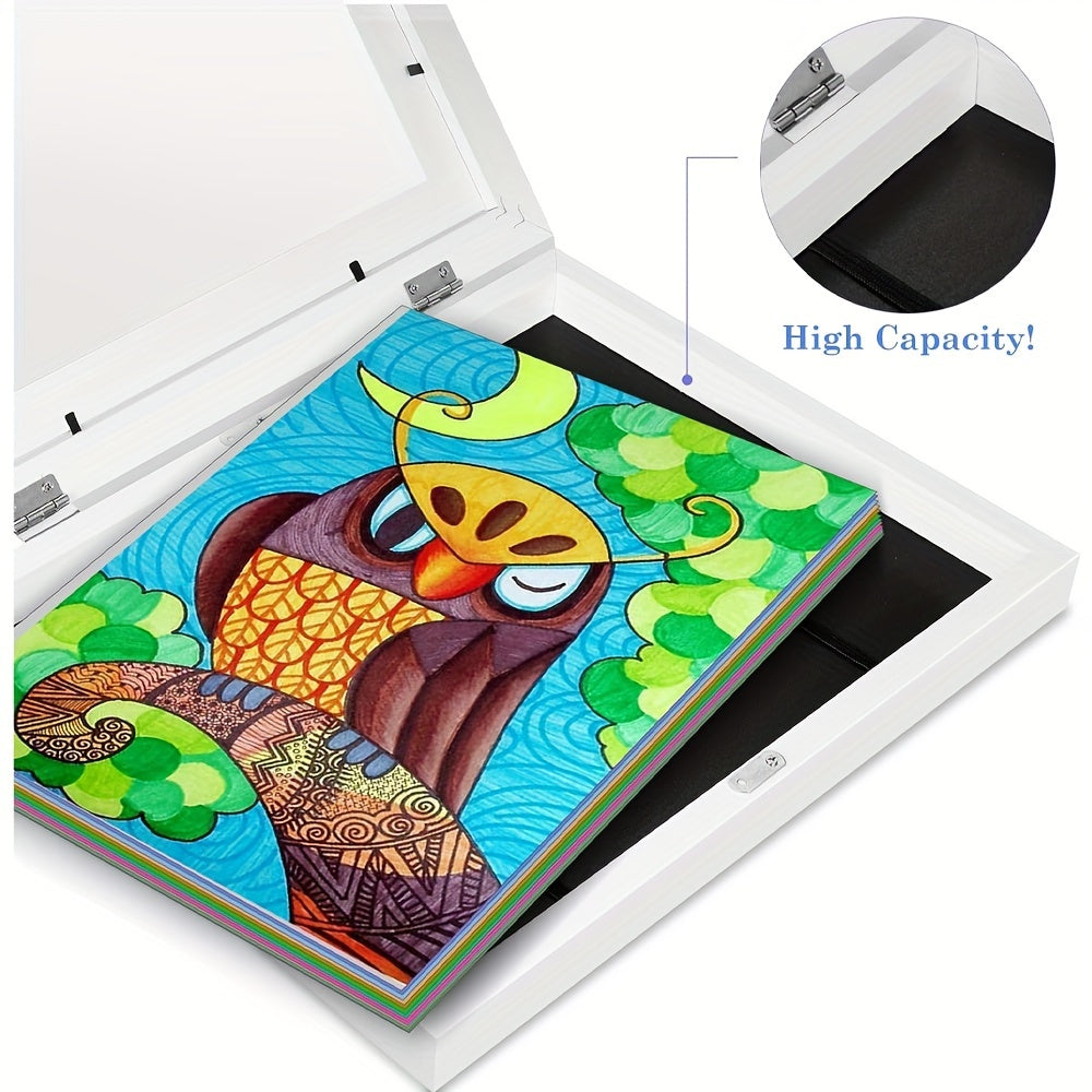 Skorter | 1 Piece Flip Picture Frame - A4 Size Magnetic Picture Frame for Living Room, Office and Gifts
