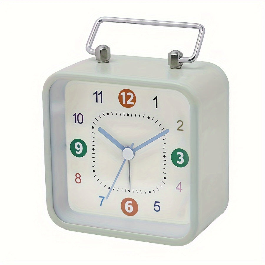 Skorter | TimeCube - Square Metal Alarm Clock with Night Light and Snooze