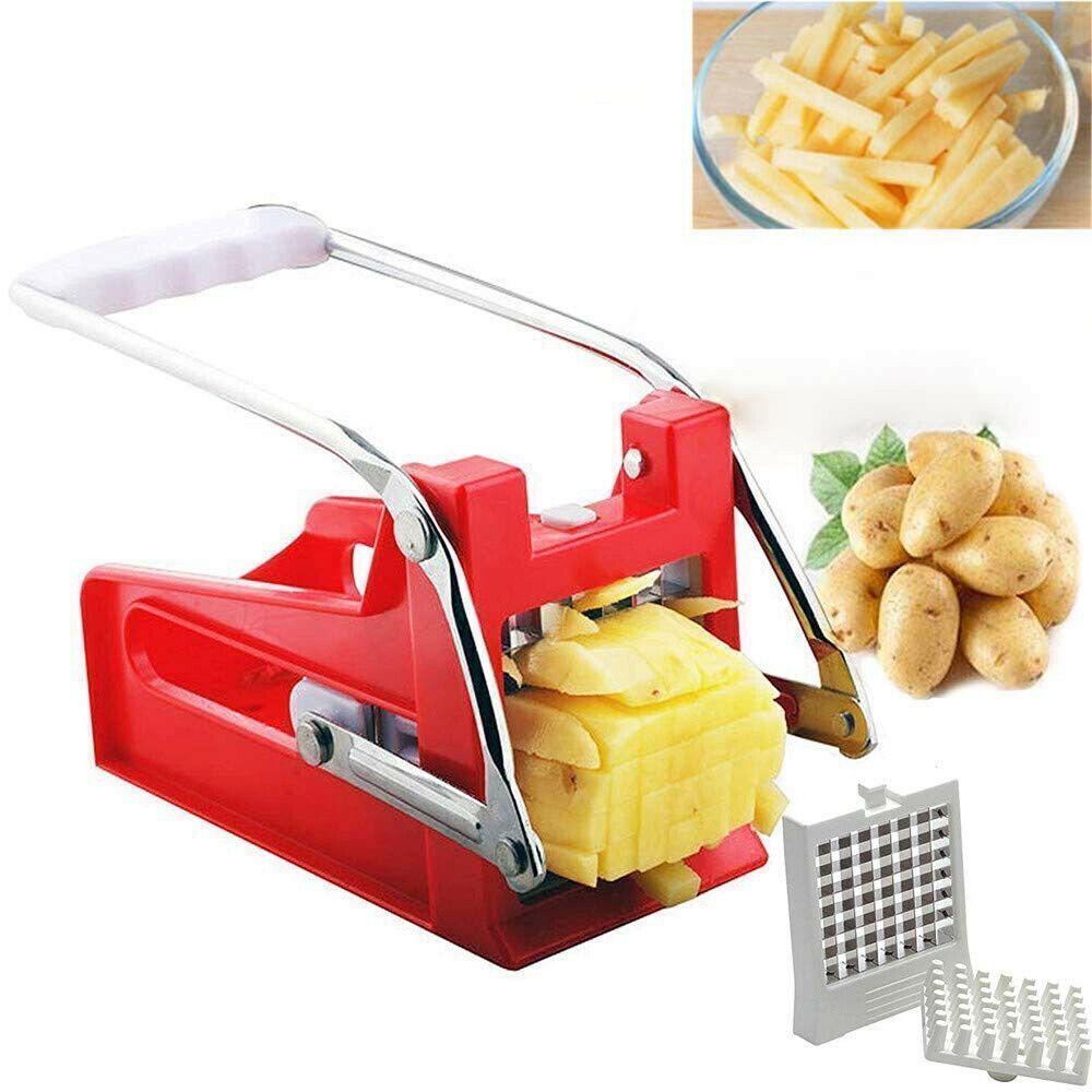 Skorter | Potato Slicer French Fries Slicer Chip Maker Cutter Chopper with 2 Blades -
