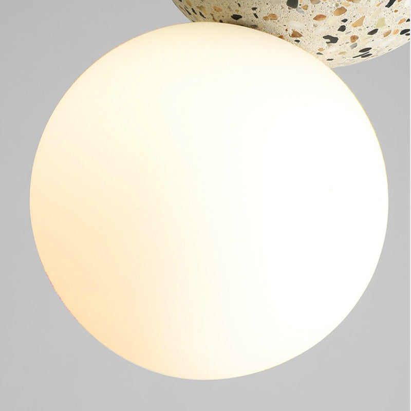 Skorter | Aurora Small Modern LED Ceiling Lamps - Black and White Glass for Dining Table