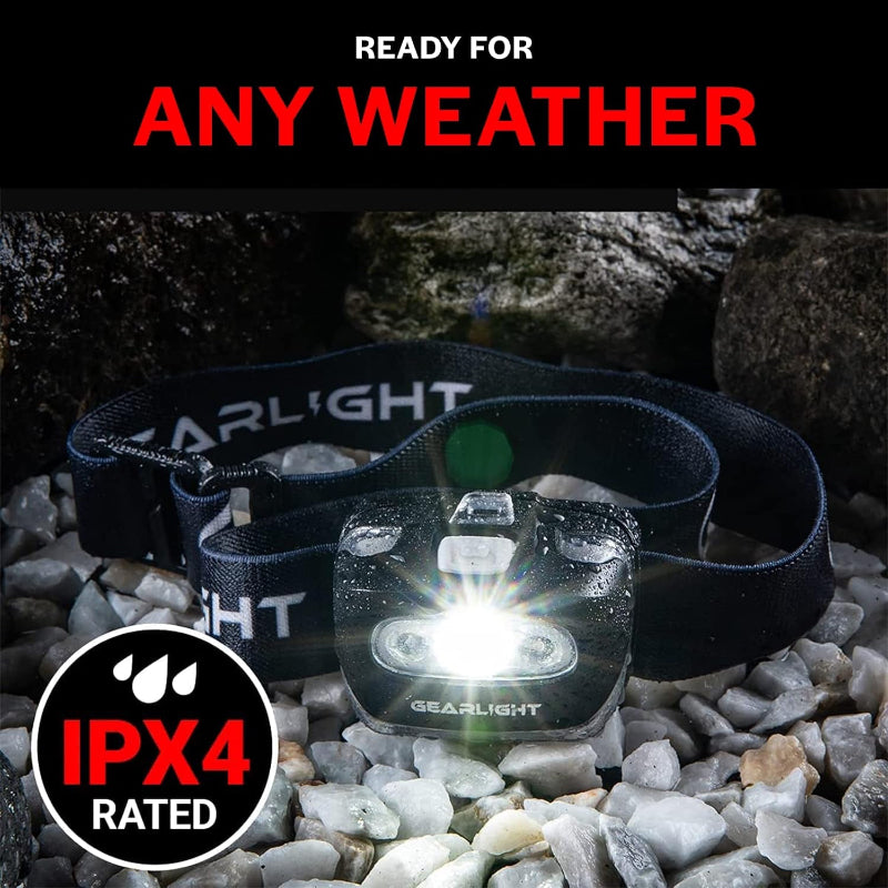 Skørter | 2-Pack LED Headlamp, Adjustable Headband with 7 Modes