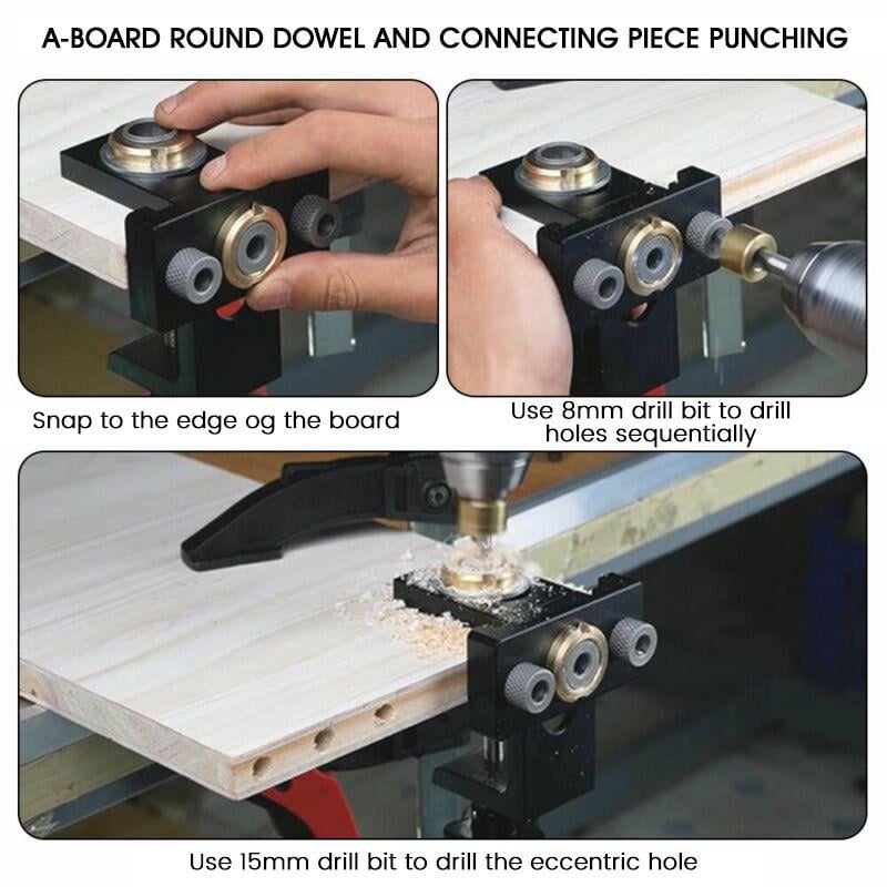 Skorter | 3 in 1 Adjustable Woodworking Drilling Locator Puncher Tools
