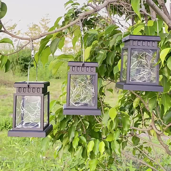 Skorter | SolarLantern - 1/3/4 Pieces Waterproof Solar Hanging Lamps, Garden Decorations and Christmas Decorations