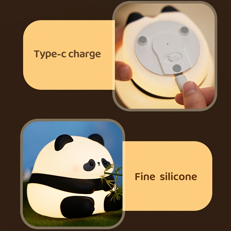 Skorter | PandaGlow - Cute Large Panda LED Night Light with Touch Control and Rechargeable Battery