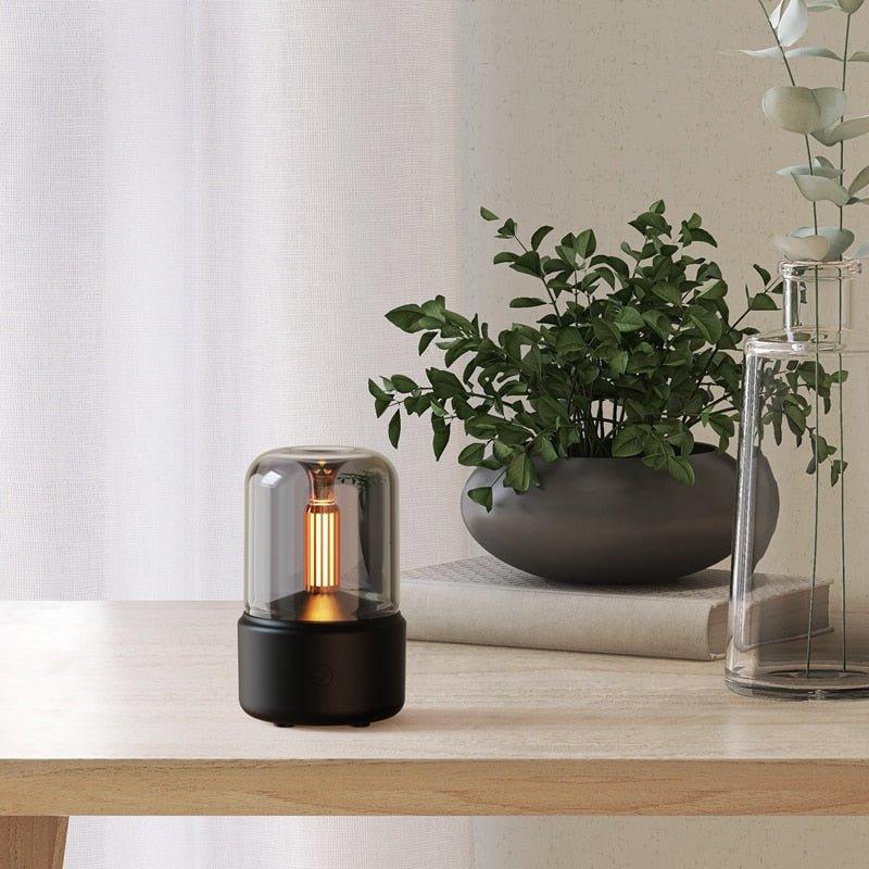 Skorter | Elegant Aroma Diffuser Lamp with LED Flame – Aromatherapy Electric Diffuser for Essential Oils, Stylish Decoration