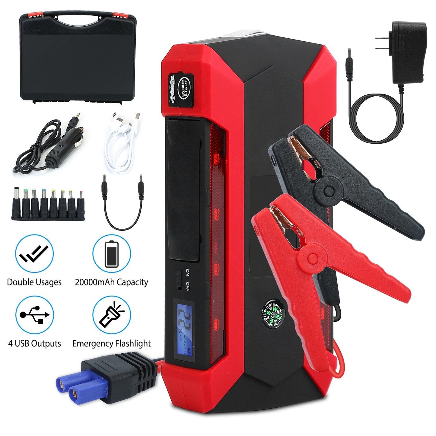 Skorter | Car starting battery booster with LCD screen 4 modes LED flashlight