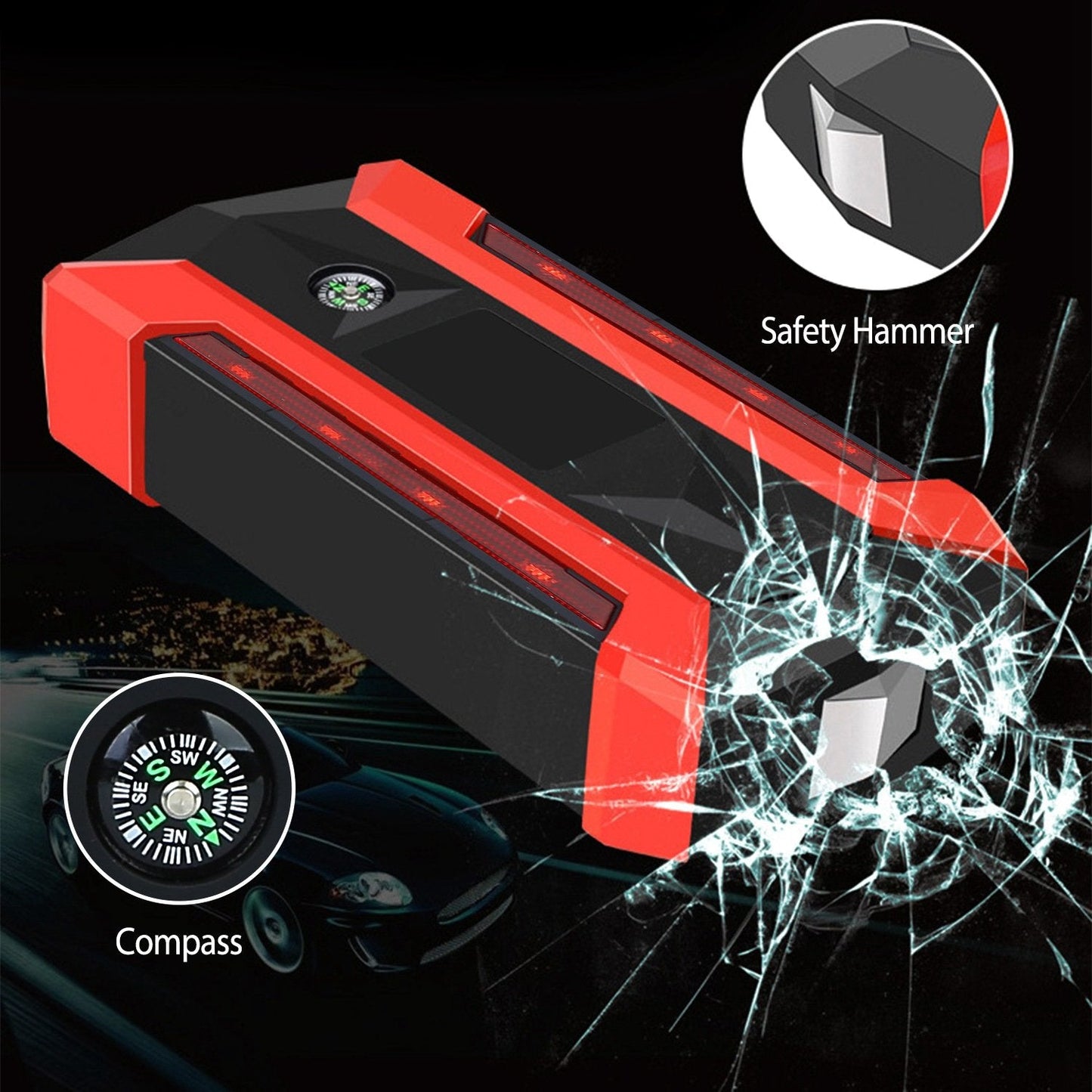 Skorter | Car starting battery booster with LCD screen 4 modes LED flashlight