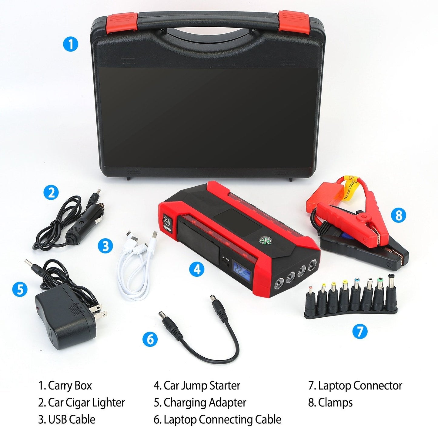 Skorter | Car starting battery booster with LCD screen 4 modes LED flashlight