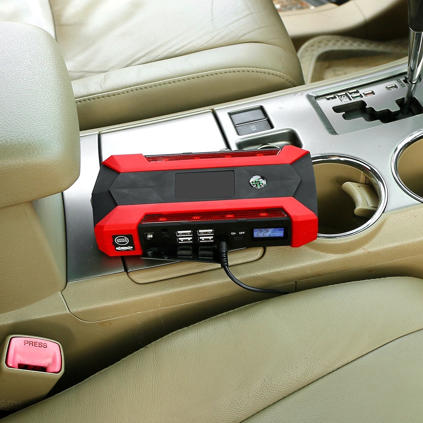 Skorter | Car starting battery booster with LCD screen 4 modes LED flashlight