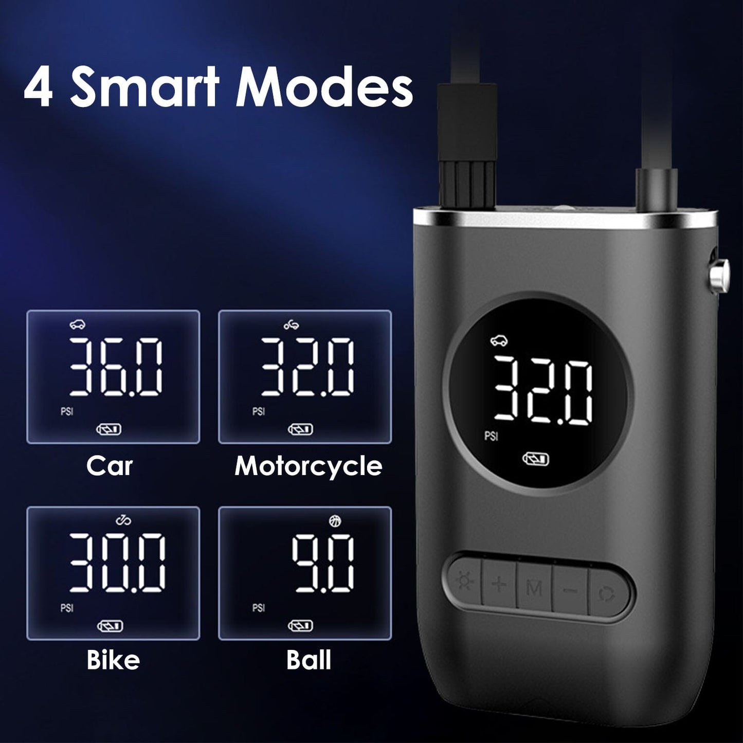 Skorter | Bike Tire Pump Holder 150 PSI with LED Light
