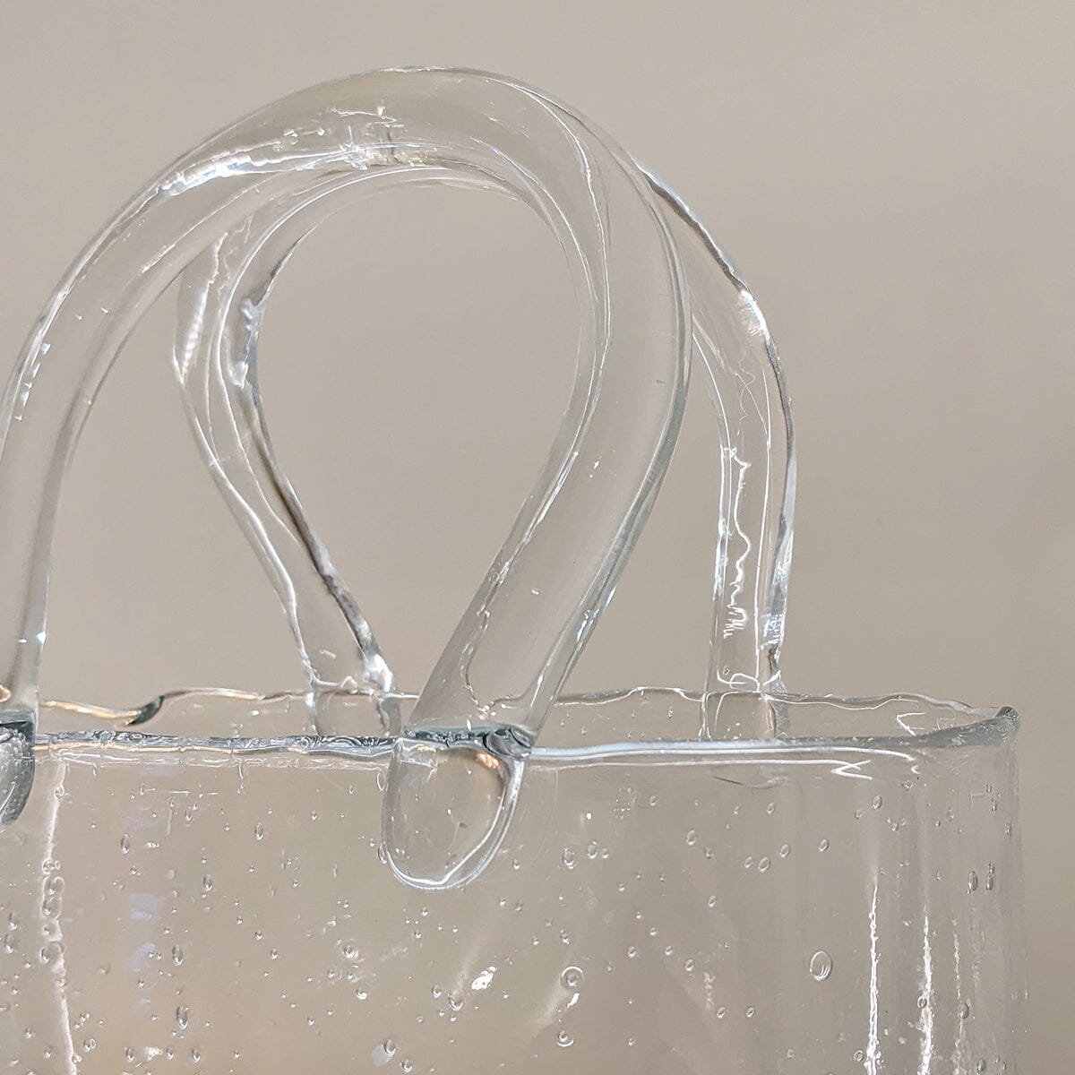 Skorter | Carina Bubbled Glass Decorative Handbag Vase