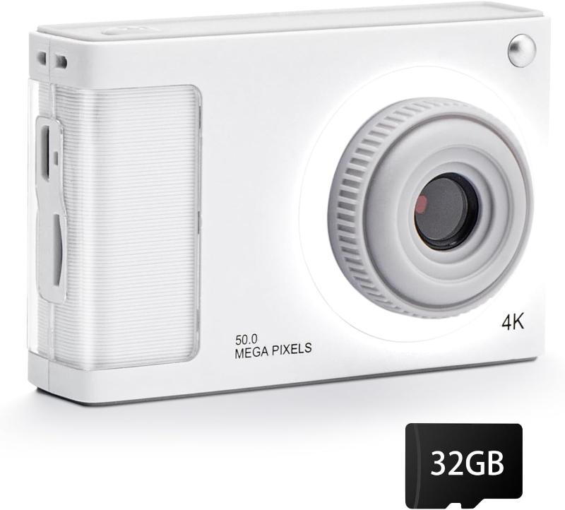 Skorter | 1080P Kids Camera with 32GB Card, 48MP 8X Zoom Digital Point-and-Shoot Camera