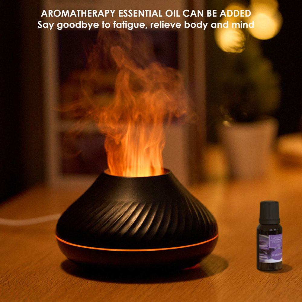Skorter | Flame Air Purifier - 130ml Essential Oil Flame Air Purifier Humidifier with Fire LED Light with Automatic Off Protection