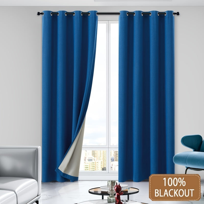 Skorter | 1 Piece Blackout Curtains - Energy Saving, Sun Blocking and Thermal Insulation for Bedroom and Living Room