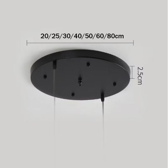 Ceiling Canopy Base for Pendant Light Multi Size DIY Black/White/Gold Plate 3/4/5 - SKØRTER