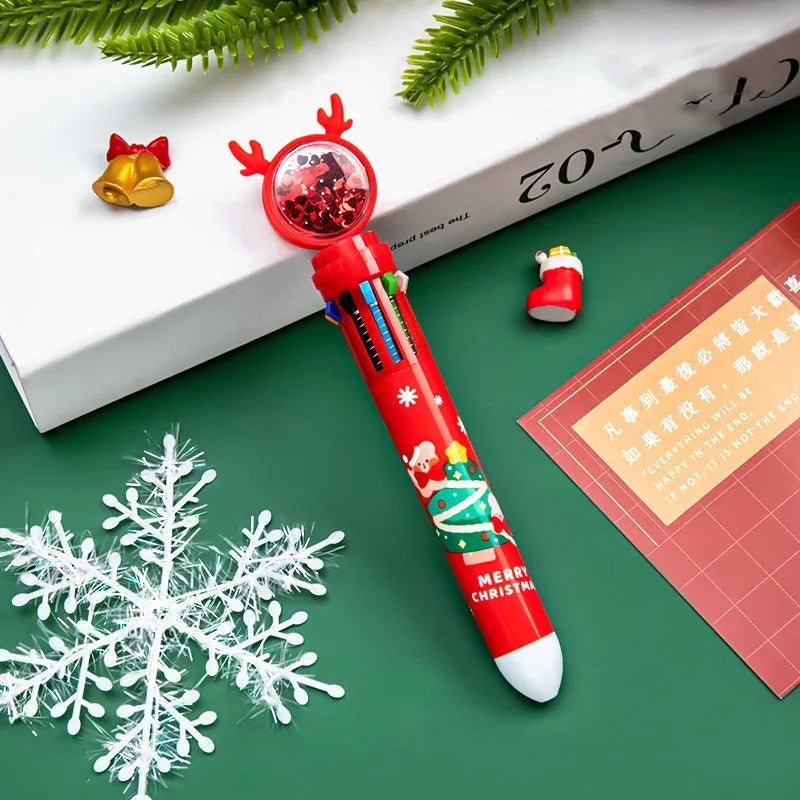 Skorter | Christmas Ballpoint Pen Set Of 10 – Perfect Gifts for Kids This Merry Season & New Year