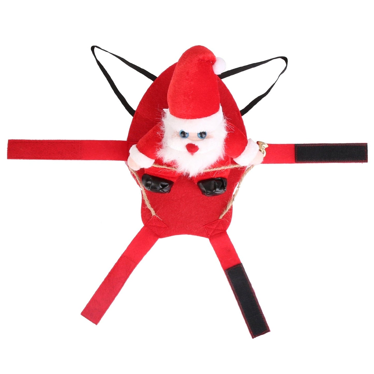 Skorter | Christmas Costumes Red Winter Coat for Dog Riding Santa Claus with Bell