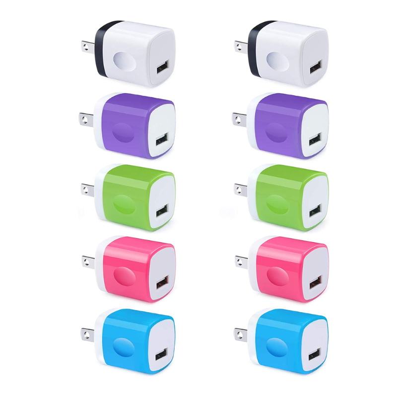 Skorter | 10 Pack USB Plug Charging Cube Block