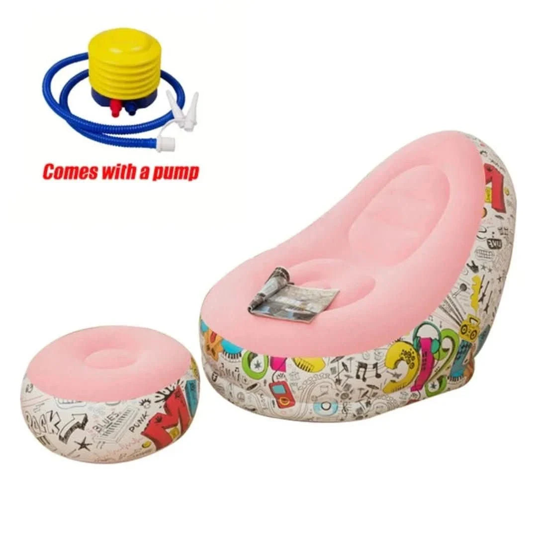 Skorter | Comfortcraze | Inflatable Lounge Sofa + Puff