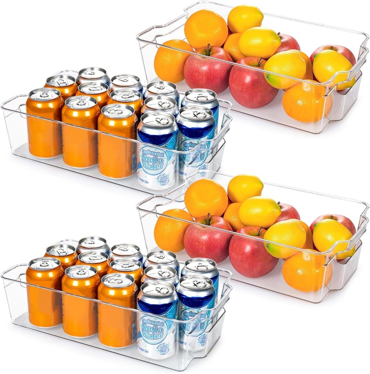 Skorter | COOLORGANIZE – Transparent Refrigerator Storage Bins for Clutter-Free Kitchen