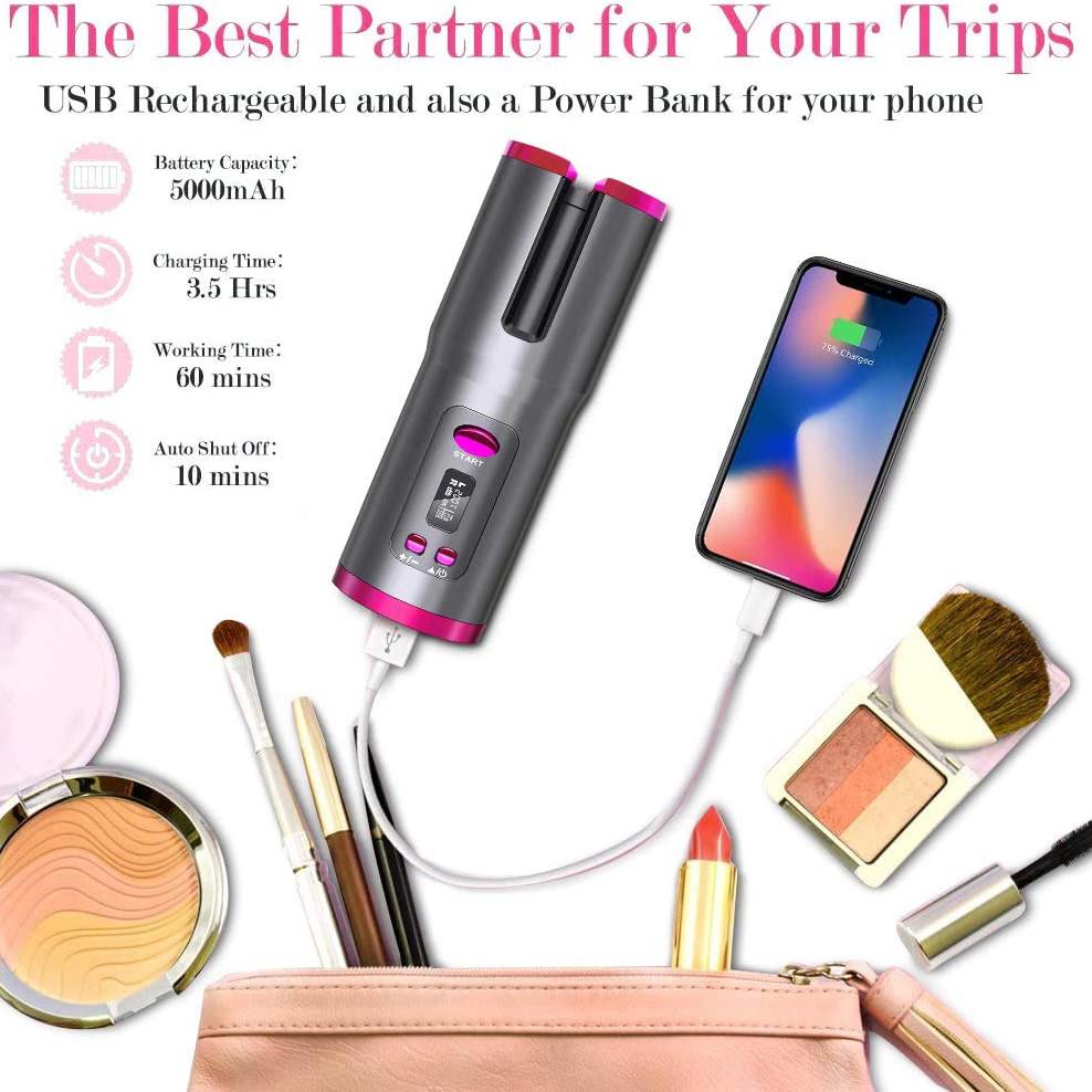 Skorter | Wireless Automatic Portable Ceramic Drum Hair Curling Iron