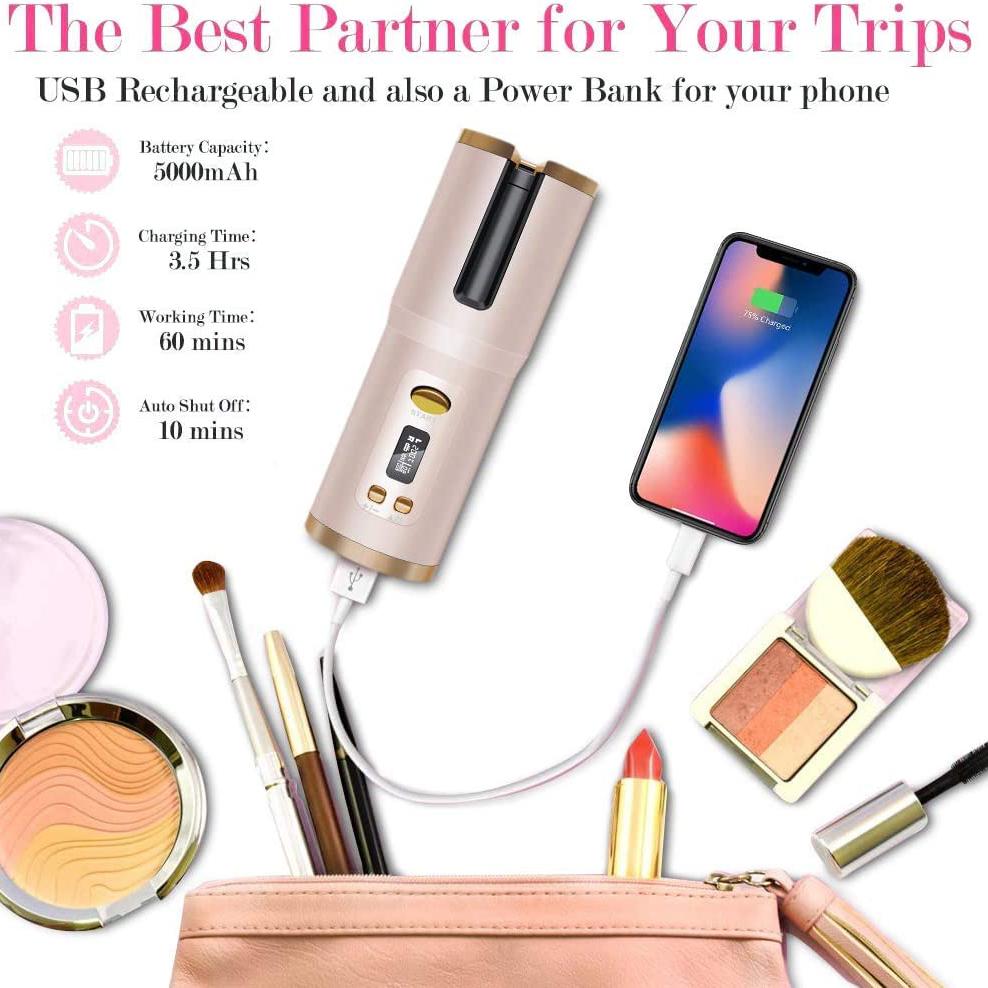 Skorter | Wireless Automatic Portable Ceramic Drum Hair Curling Iron