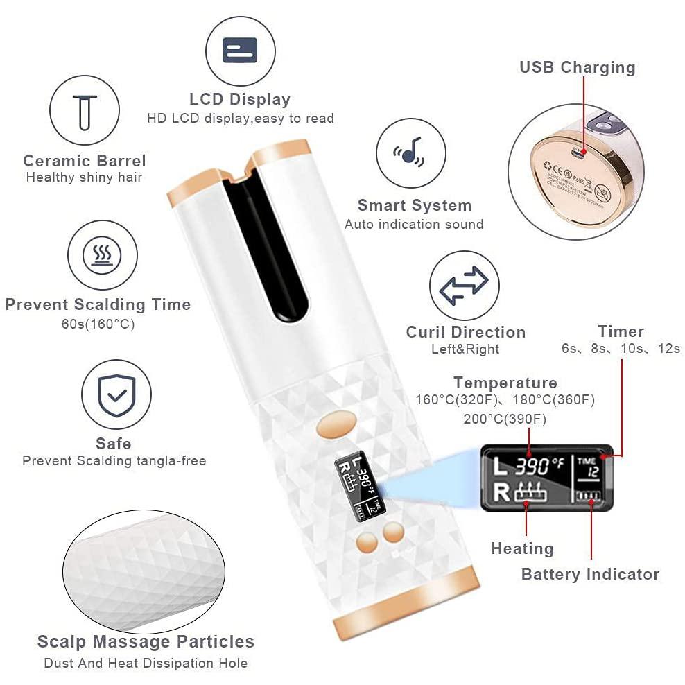 Skorter | Wireless Automatic Portable Ceramic Drum Hair Curling Iron